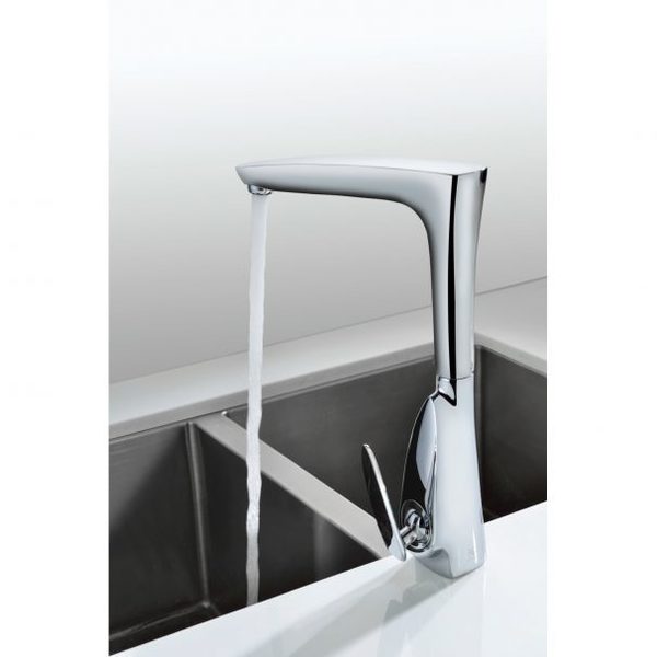 Anzzi Timbre Single-Handle Standard Kitchen Faucet in Polished Chrome KF-AZ034